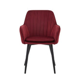 Chaise de salle à manger Lavinia - Velours bordeaux